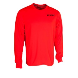 Компрессионная футболка с длинным рукавом CCM Perfomance LS Red Sr